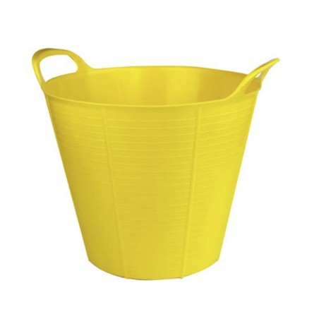 Seau souple jaune en caoutchouc