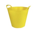 Seau souple jaune en caoutchouc