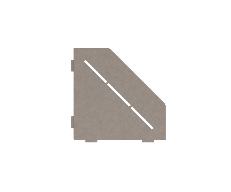 Porte savon laque structure gris pierre 200x75 mm
