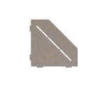Porte savon laque structure gris pierre 200x75 mm