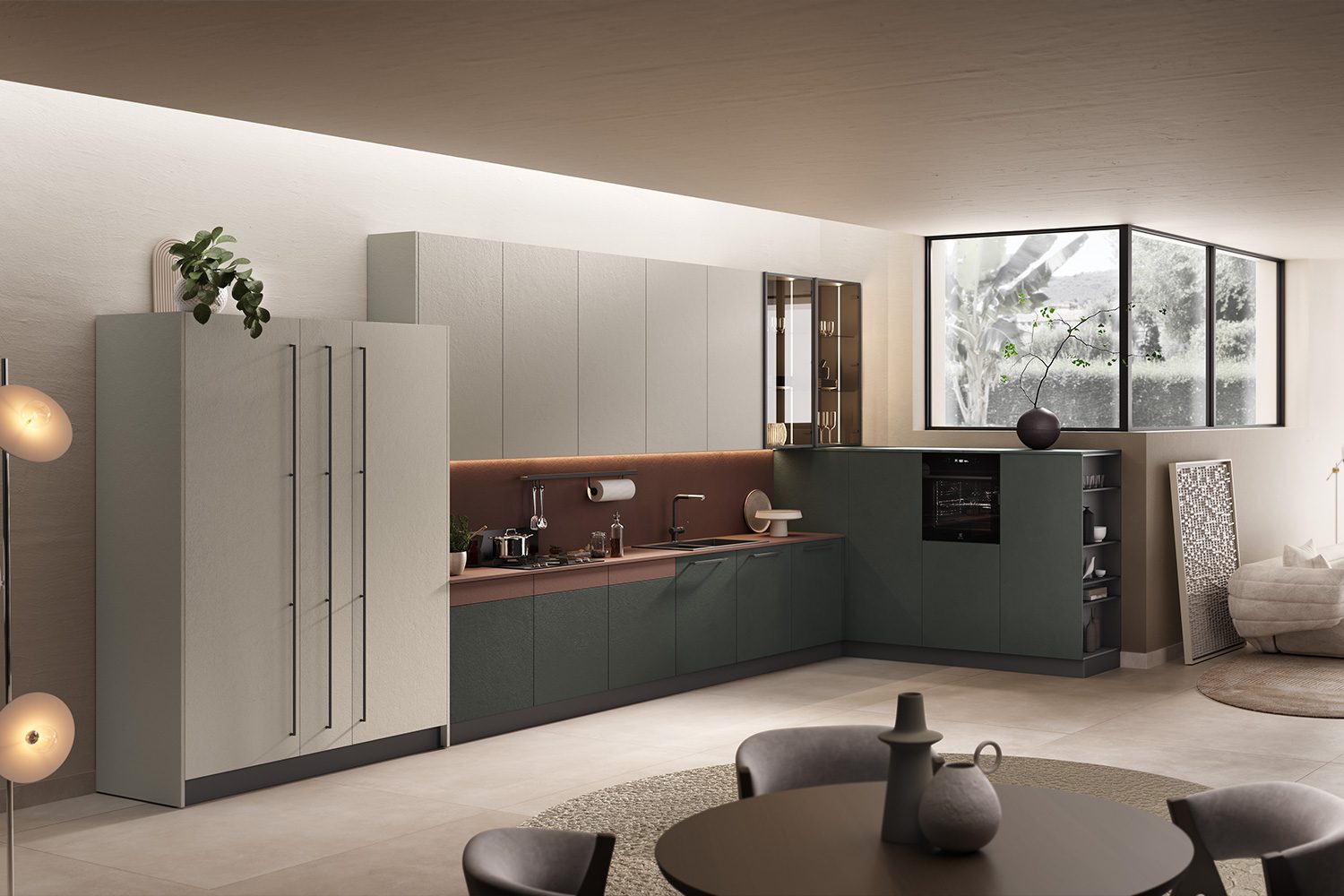 Turi Cucine Pop — Moderne, Chêne artico