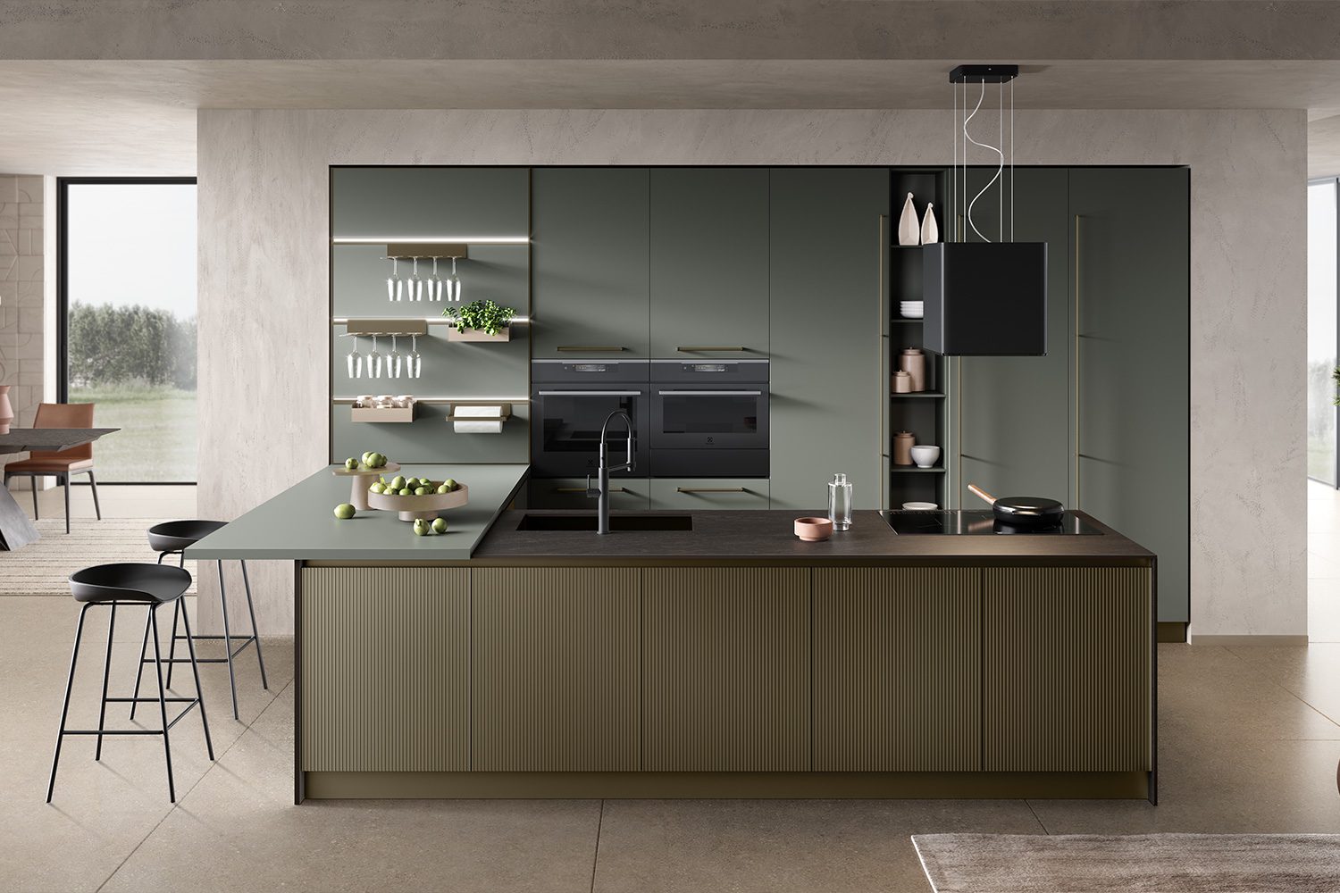 Turi Cucine Onda — Moderne, Blanc mat