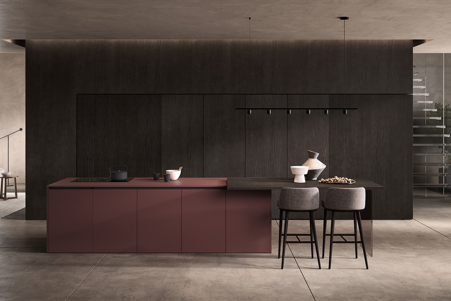 Turi Cucine Corinzia — Moderne, Blanc legno cannettato