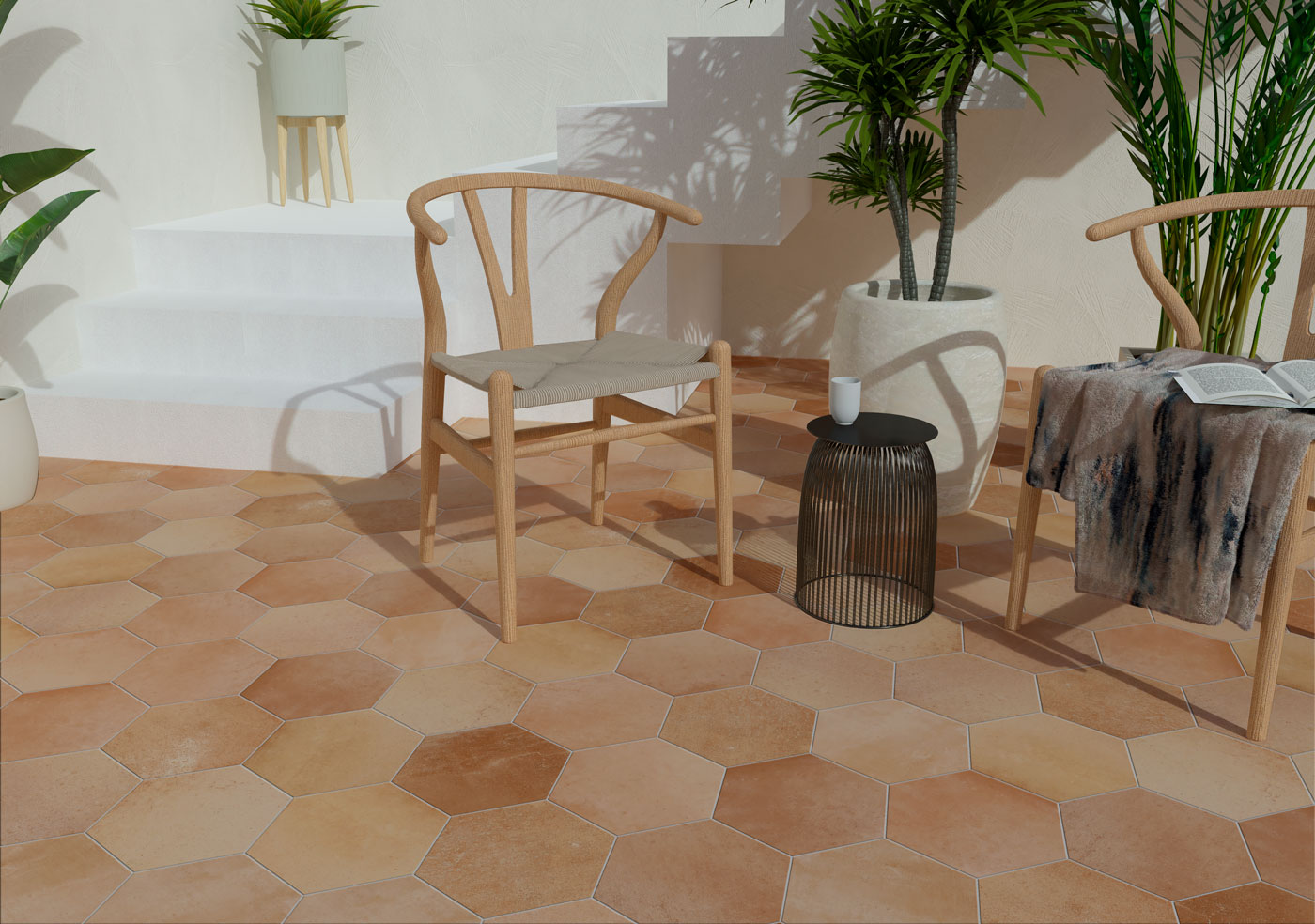 Cerlat Menorca Hex Terre cuite